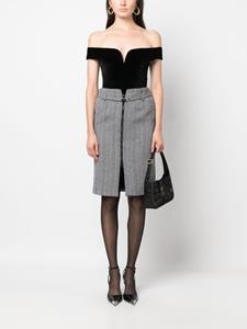 tomford TOM FORD Rok met chevron patroon - Zwart