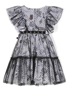 Monnalisa Jurk met bloemenprint - Wit