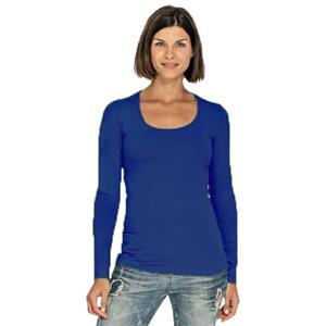 Lemon & Soda Kobalt damesshirt lange mouw -