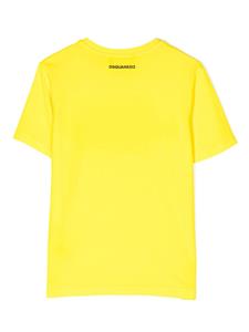 dsquared2kids DSQUARED2 KIDS T-shirt met logoprint - Geel