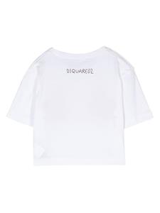 dsquared2kids DSQUARED2 KIDS T-shirt met logoprint - Wit