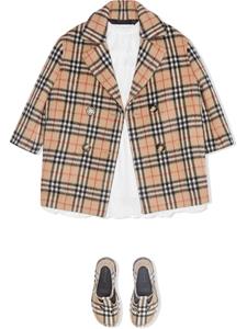 burberrykids Burberry Kids Mantel van wolblend - Beige