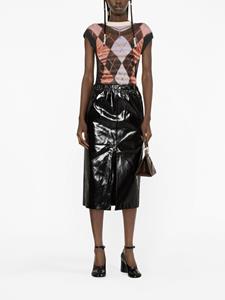 maisonmargiela Maison Margiela Gelakte rok - Zwart