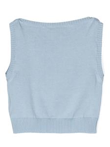 Simonetta Ribgebreide tanktop - Blauw