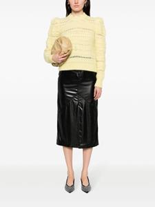 marantétoile MARANT ÉTOILE Midi-rok van imitatieleer - Zwart