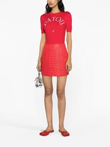 Patou High waist mini-rok - Rood