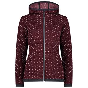 CMP  Women's Jacket Fix Hood Jacquard Knitted 33H1966 - Fleecevest, rood