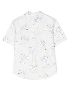 Stella McCartney Kids Shirt met krijtstreep - Wit