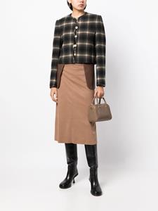 lowclassic Low Classic Blouse met contrasterend vlak - Bruin