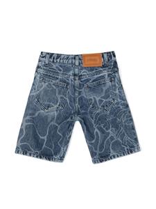 versacekids Versace Kids Spijkershorts met abstracte print - Blauw