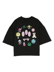 barrowkids Barrow kids T-shirt verfraaid met stras - Zwart