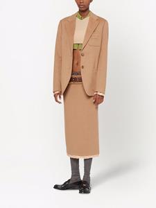 miumiu Miu Miu Kokerrok met kamelenhaar - Bruin