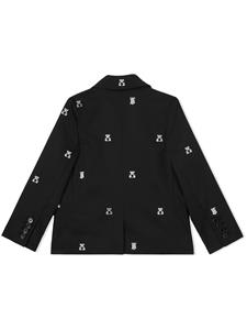 Burberry Kids Blazer met borduurwerk - Zwart
