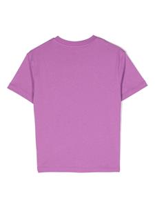 T-shirt met logoprint - Paars