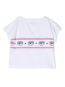 chiaraferragnikids Chiara Ferragni Kids T-shirt met logoprint - Wit