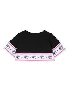 chiaraferragnikids Chiara Ferragni Kids T-shirt met logo - Zwart