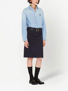 Miu Miu Rok met logo - Blauw