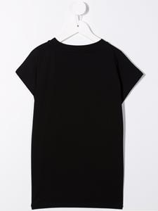 balmainkids Balmain Kids T-shirtjurk met logo-reliëf - Zwart