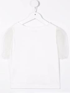 Monnalisa Verfraaid T-shirt - Wit