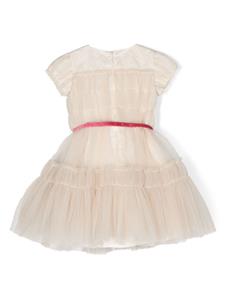 Monnalisa Tulen jurk - Beige