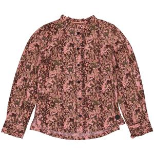 LEVV Meisjes blouse - Ami - AOP zalmroze stippen