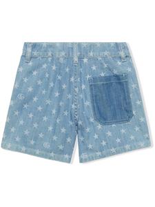 Gucci Kids Spijkershorts met sterrenprint - Blauw