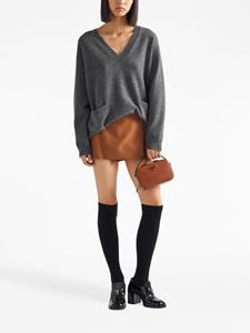 Prada Kasjmier mini-wikkelrok - Oranje