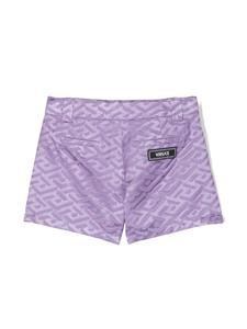 versacekids Versace Kids Shorts met logo jacquard - Paars