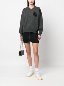 MARANT ÉTOILE Mini-rok met geborduurd logo - Zwart