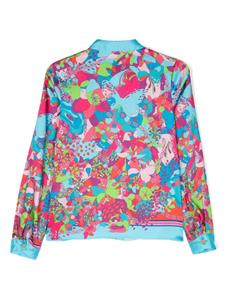 Versace Kids Shirt met grafische print - Blauw