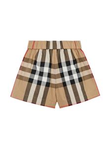 Burberry Kids Geruite shorts - ARCHIVE BEIGE IP CHK