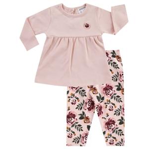 JACKY Shirt met lange mouwen+leggings CLASS IC GIRLS lichtroze gedessineerd