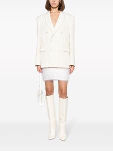 gemymaalouf Gemy Maalouf Mini-rok met wolmix - Beige