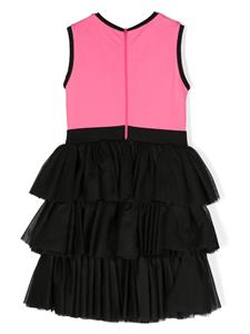 twinsetkids TWINSET Kids Midi-jurk met ruches - Zwart