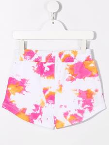 msgmkids MSGM Kids Shorts set met tie-dye print - Wit