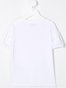 moschinokids Moschino Kids T-shirt met teddybeerprint - Wit