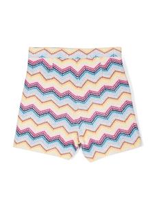 Missoni Kids Shorts met zigzag-patroon - Geel