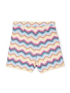 missonikids Missoni Kids Shorts met zigzag-patroon - Geel