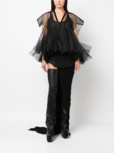 Maxi-rok met split - Zwart