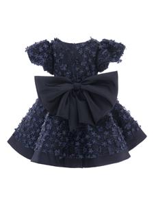 Tulleen Jurk met bloemenpatch - Blauw