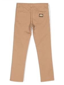 dolce&gabbanakids Dolce & Gabbana Kids Trainingsbroek met logoprint - Bruin