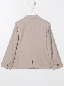paolopecorakids Paolo Pecora Kids Blazer met enkele rij knopen - Beige