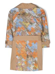 burberrykids Burberry Kids Trenchcoat met monogram - Beige