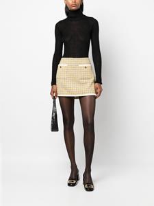 Miu Miu Geruite mini-rok - Geel