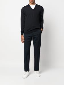 Zanone Trui met V-hals - Blauw