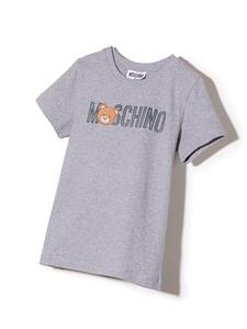 moschinokids Moschino Kids T-shirt met teddybeerprint - Grijs