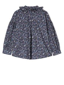 Il Gufo Shirt met bloemenprint - Blauw