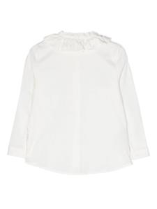 Il Gufo Shirt met ruchehals - Wit