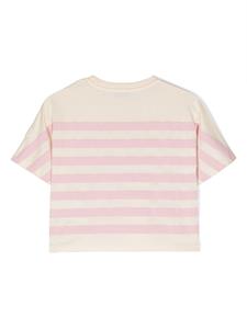 Moncler Enfant T-shirt met geborduurd logo - Beige