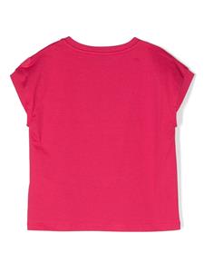 monclerenfant Moncler Enfant T-shirt met geborduurd logo - Roze